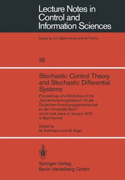 Stochastic Control Theory and Stochastic Differential Systems, Michael Kohlmann ; W. Vogel - Paperback - 9783540094807