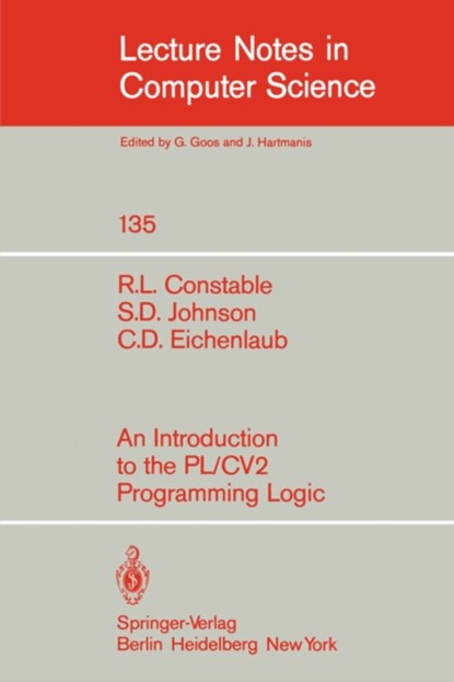 An Introduction to the PL/CV2 Programming Logic, niet bekend - Paperback - 9783540114925