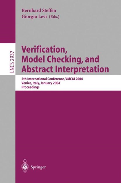 Verification, Model Checking, and Abstract Interpretation, Bernhard Steffen ; Giorgio Levi - Paperback - 9783540208037