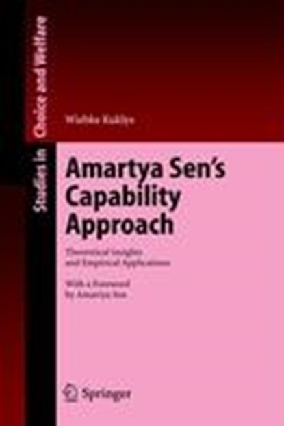 Amartya Sen's Capability Approach, Wiebke Kuklys - Gebonden - 9783540261988