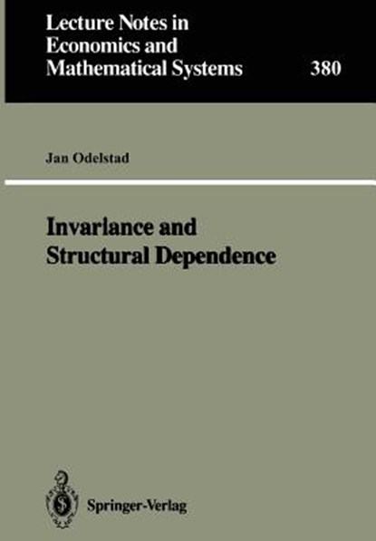 Invariance and Structural Dependence, Jan Odelstad - Paperback - 9783540552604