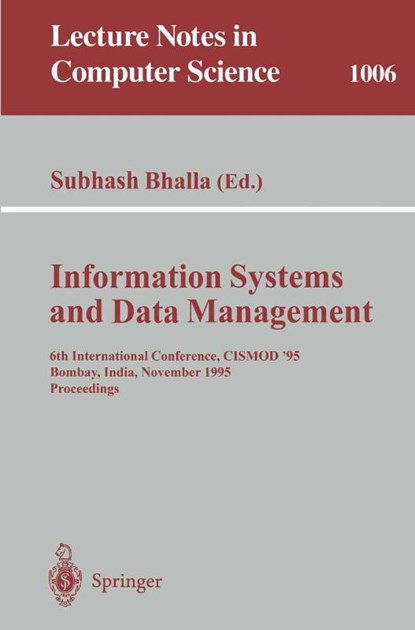 Information Systems and Data Management, Subhash Bhalla - Paperback - 9783540605843