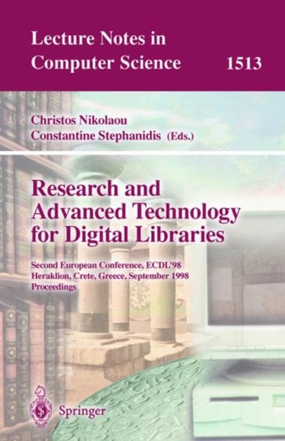 Research and Advanced Technology for Digital Libraries, niet bekend - Paperback - 9783540651017