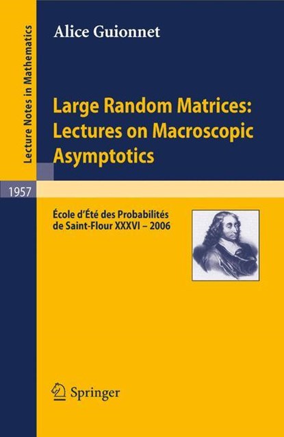 Large Random Matrices: Lectures on Macroscopic Asymptotics, Alice Guionnet - Paperback - 9783540698968