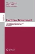 Electronic Government | Maria A. Wimmer ; Hans Jochen Scholl ; Enrico Ferro | 