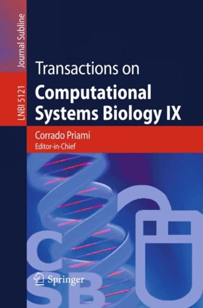 Transactions on Computational Systems Biology IX, niet bekend - Paperback - 9783540887645