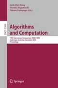 Algorithms and Computation | Seok-Hee Hong ; Hiroshi Nagamochi ; Takuro Fukunaga | 