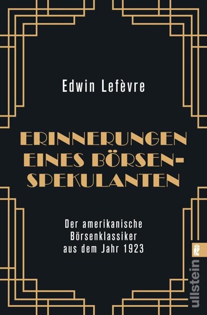 Erinnerungen eines Börsenspekulanten, Edwin Lefèvre - Paperback - 9783548068015