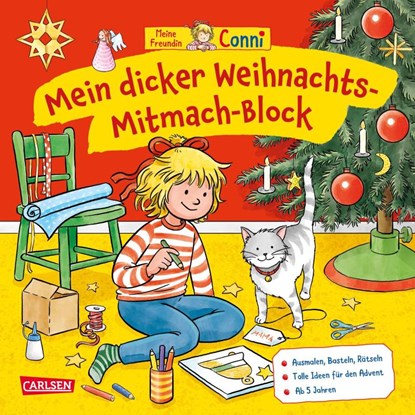 Conni Gelbe Reihe (Beschäftigungsbuch): Mein dicker Weihnachts-Mitmach-Block, Hanna Sörensen - Paperback - 9783551192493