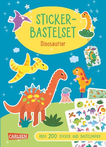 Bastelset für Kinder: Sticker-Bastelset: Dinosaurier, Anton Poitier - Paperback - 9783551192578