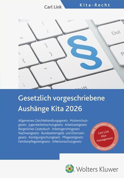 Gesetzlich vorgeschriebene Aushänge Kita 2026, niet bekend - Gebonden - 9783556100615