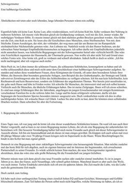 Schwiegermutter - eine halbherzige Geschichte, Andreas Peters - Ebook - 9783565045396