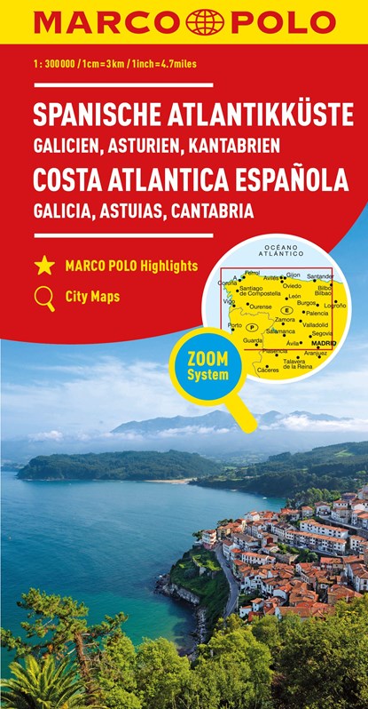 MARCO POLO Regionalkarte Spanische Atlantikküste 1:300.000, niet bekend - Gebonden - 9783575016218
