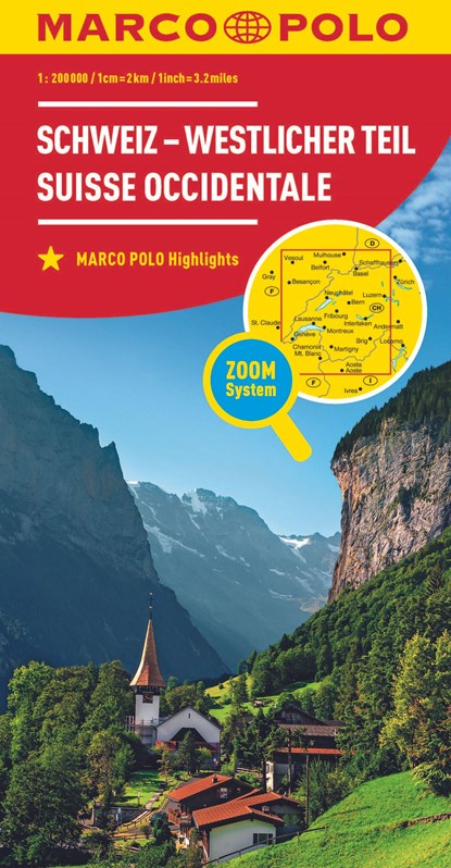 MARCO POLO Regionalkarte Schweiz 01 - westlicher Teil 1:200.000, niet bekend - Gebonden - 9783575016584