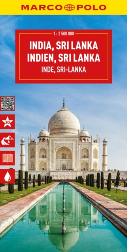 India, Sri Lanka, Nepal, Bangladesh Marco Polo Map, Marco Polo - Gebonden - 9783575020673
