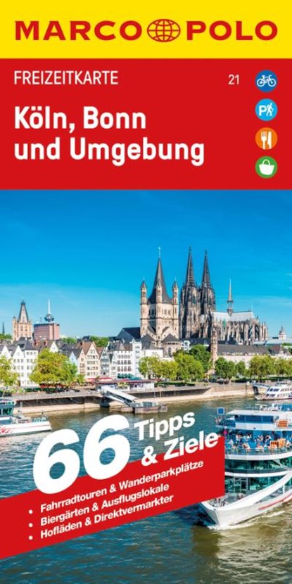 MARCO POLO Freizeitkarte 21 Köln, Bonn, Ahrtal, Siebengebirge 1:110.000, niet bekend - Gebonden - 9783575023414
