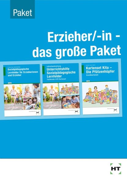 Paketangebot Erzieher/-in - das große Paket. Sozialpädagogische Lernfelder LF 1-6 + Unterrichtshilfe + Pfützenhüpfer-Grundkarten, Andreas Ackermann ; Wolfgang Gutmann ; Anne Jaszus ; Rainer Jaszus - Paperback - 9783582669186