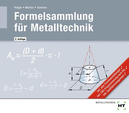 Formelsammlung für Metalltechnik, Volker Tammen ; Marcus Molitor ; Michael Hötger - Paperback - 9783582832900