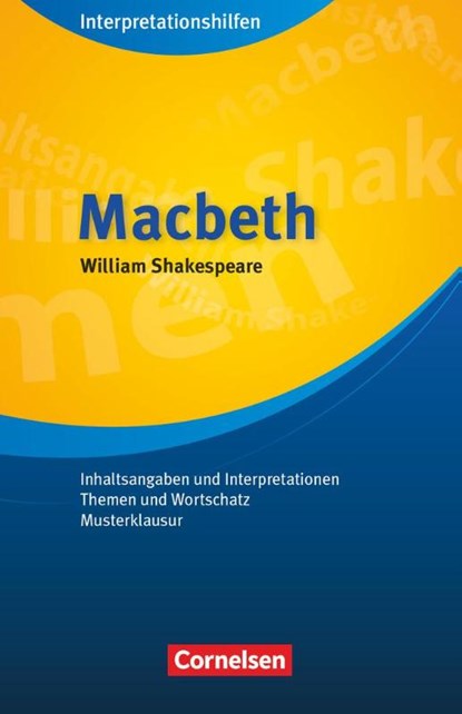 Macbeth (Neubearbeitung), William Shakespeare - Paperback - 9783589222230