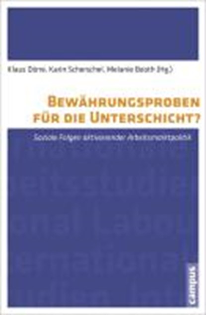 Bewährungsproben für die Unterschicht?, niet bekend - Paperback - 9783593397979