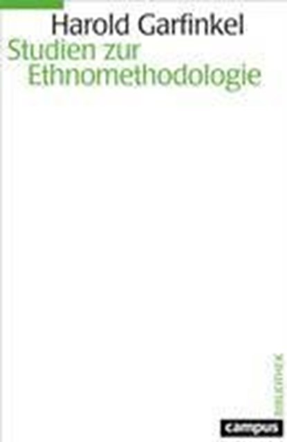 Studien zur Ethnomethodologie, Harold Garfinkel - Paperback - 9783593507392