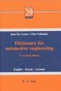 Dictionary for Automotive Engineering | Vollnhals, Otto ; Coster, Jean De | 