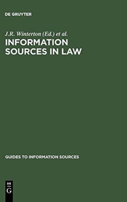Information Sources in Law, J.R. Winterton ; Elizabeth M. Moys - Gebonden - 9783598244315