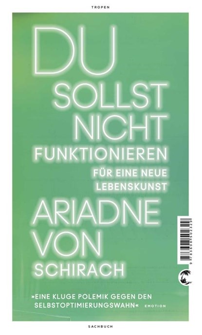 Du sollst nicht funktionieren, Ariadne von Schirach - Paperback - 9783608502329