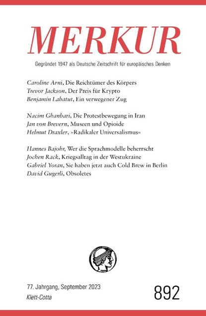 MERKUR 9/2023, Christian Demand ; Ekkehard Knörer - Paperback - 9783608975321