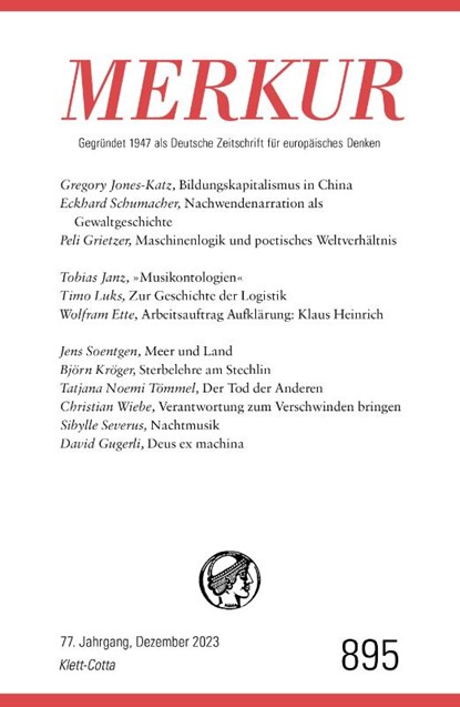MERKUR 12/2023, Christian Demand ; Ekkehard Knörer - Paperback - 9783608975352