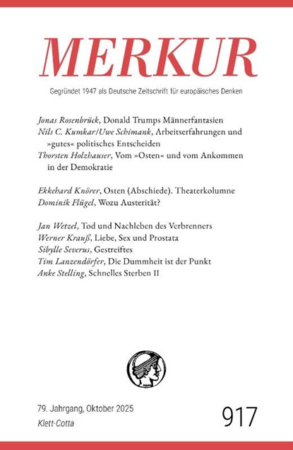 MERKUR 10/2025, Jg.79, Christian Demand ; Ekkehard Knörer - Paperback - 9783608977035