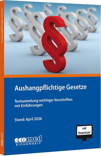 Aushangpflichtige Gesetze, ecomed-Storck GmbH - Paperback - 9783609681177