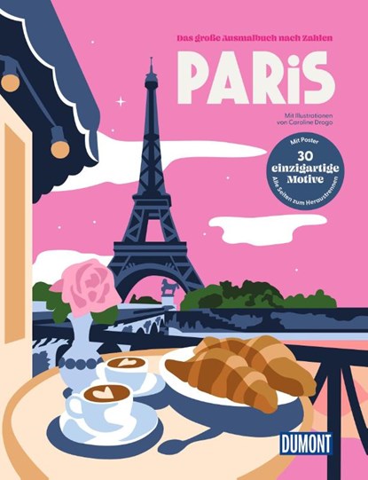 Paris - Das große Ausmalbuch nach Zahlen, Caroline Drogo - Gebonden - 9783616036496