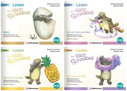 Lesen mit Rico Schnabel, Heft 1-4, silbierte Ausgabe mit BOOKii-Funktion. Paket, Stefanie Drecktrah ; Mareike Hahn - Paperback - 9783619120741