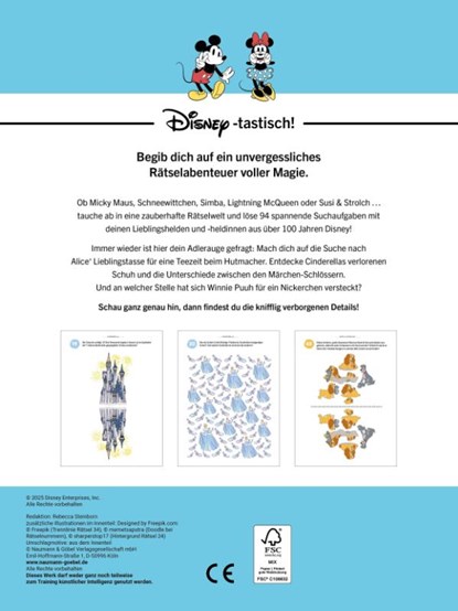 Suchrätsel Disney, Naumann & Göbel Verlagsgesellschaft mbH - Paperback - 9783625198154