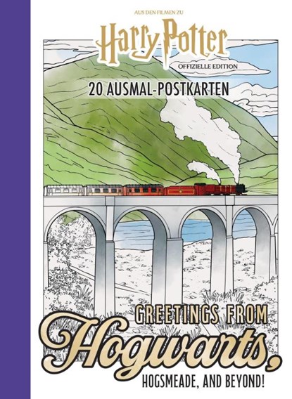Harry Potter 20 Ausmal-Postkarten: Greetings from Hogwarts, Hogsmeade, and beyond!, niet bekend - Paperback - 9783625199243