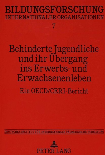 Behinderte Jugendliche Und Ihr Uebergang Ins Erwerbs- Und Erwachsenenleben, Wolfgang Mitter ; Ulrich Schafer - Paperback - 9783631458334