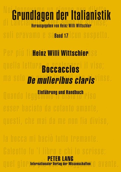 Boccaccios De mulieribus claris, Heinz Willi Wittschier - Gebonden - 9783631650783