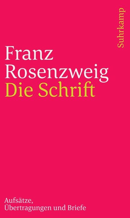 Die Schrift, Franz Rosenzweig - Paperback - 9783633241941