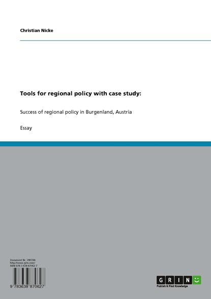 Tools for regional policy with case study:, Christian Nicke - Ebook Adobe PDF - 9783638870627