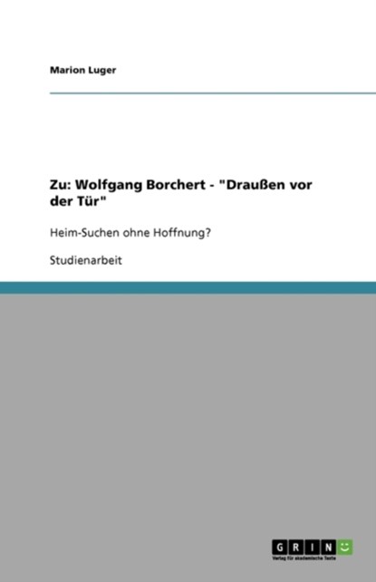 Zu, Marion Luger - Paperback - 9783640161027