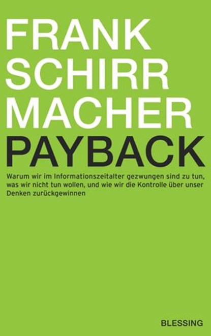 Payback, Frank Schirrmacher - Ebook - 9783641029951