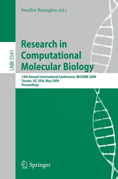 Research in Computational Molecular Biology, Serafim Batzoglou - Paperback - 9783642020070
