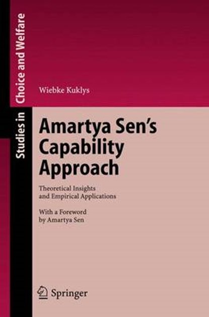 Amartya Sen's Capability Approach, Wiebke Kuklys - Paperback - 9783642065620