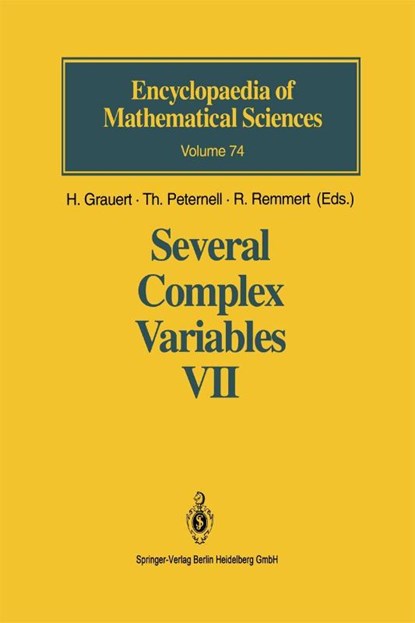 Several Complex Variables VII, H. Grauert ; Thomas Peternell ; R. Remmert - Paperback - 9783642081507