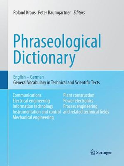 Phraseological Dictionary English - German, Roland Kraus ; Peter Baumgartner - Paperback - 9783642437892