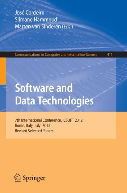 Software and Data Technologies, José Cordeiro ;  Marten van Sinderen ;  Slimane Hammoudi - Paperback - 9783642454035