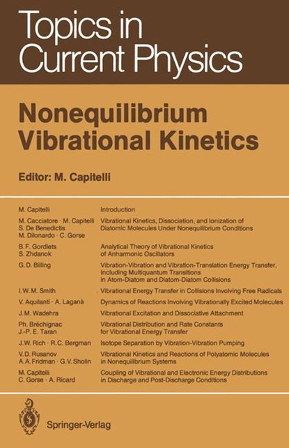 Nonequilibrium Vibrational Kinetics, Mario Capitelli - Paperback - 9783642486173