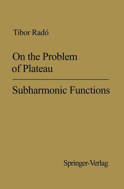 On the Problem of Plateau, niet bekend - Paperback - 9783642983078
