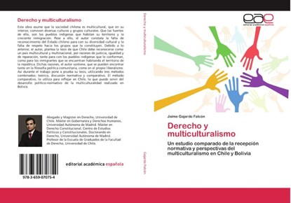 Derecho y multiculturalismo, Jaime Gajardo Falcon - Paperback - 9783659070754
